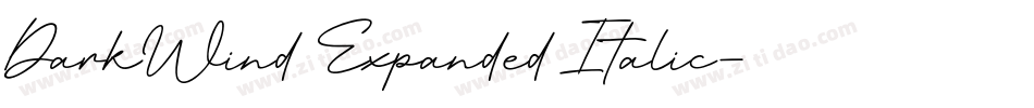 DarkWind Expanded Italic字体转换